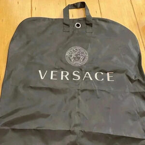 Versace Garment Bag Black Nylon Zipper Jacket  Length